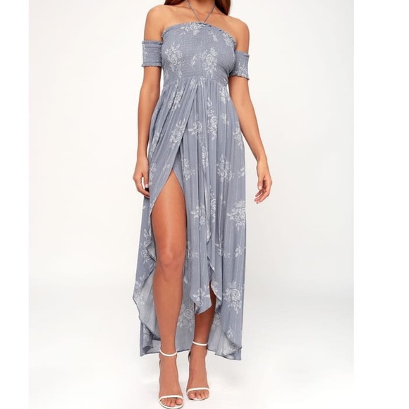 LULU’S Sage The Label Floral Hi Low Hem midi Dress - Picture 2 of 8